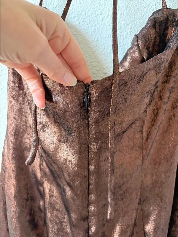 Rumer The Label Phoenix Maxi Dress Bronze Size Large Party Going Out Vacation - Image 5
