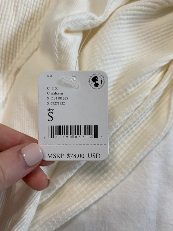 Free People NWT White Santa Clara Thermal Top - Image 8