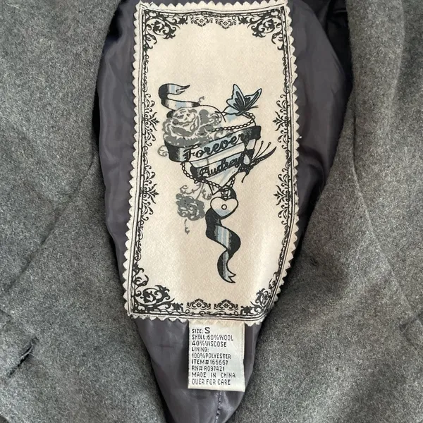 Forever 21 Gray Wool Pea Coat Timeless Style - Image 6