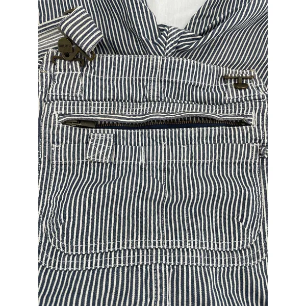 Duluth Trading Overall Shorts Railroad Engineer Striped 100% Cotton Workwear M - Image 4