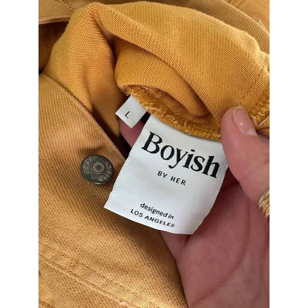 Boyish The Vincent Jumpsuit in Gold Rush Size Large - Image 7
