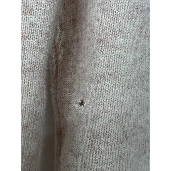 Xs J.Crew crewneck long-sleeve sweater 100% Cashmere Knit Beige Pullover Women's - Image 5