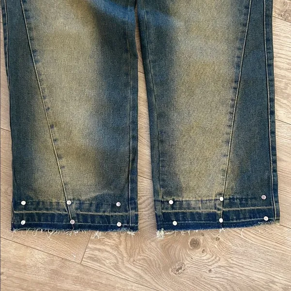 Aelfric Eden Faded Denim Stud Jeans, Size 27 NWT - Image 8