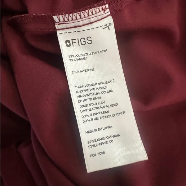 Figs Catarin One-Pocket Scrub Maroon Top Size Small Size XXL - Image 4