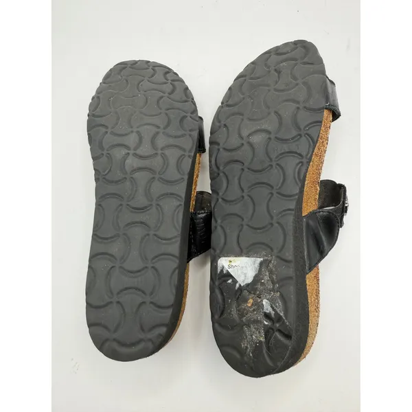 Naot Marissa Leather‎ Sandal Women 6 Black Rhinestone Medallion Slide Leather - Image 11