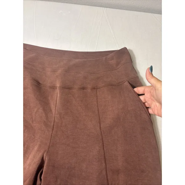Zyia Active Women Serenity Wide Leg Pants Burgundy XXXL (3XL) Modal Comfort Soft - Image 4