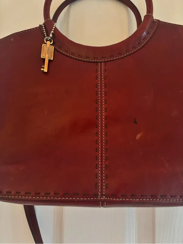 Fossil Top-Handle Leather Bag - Image 4