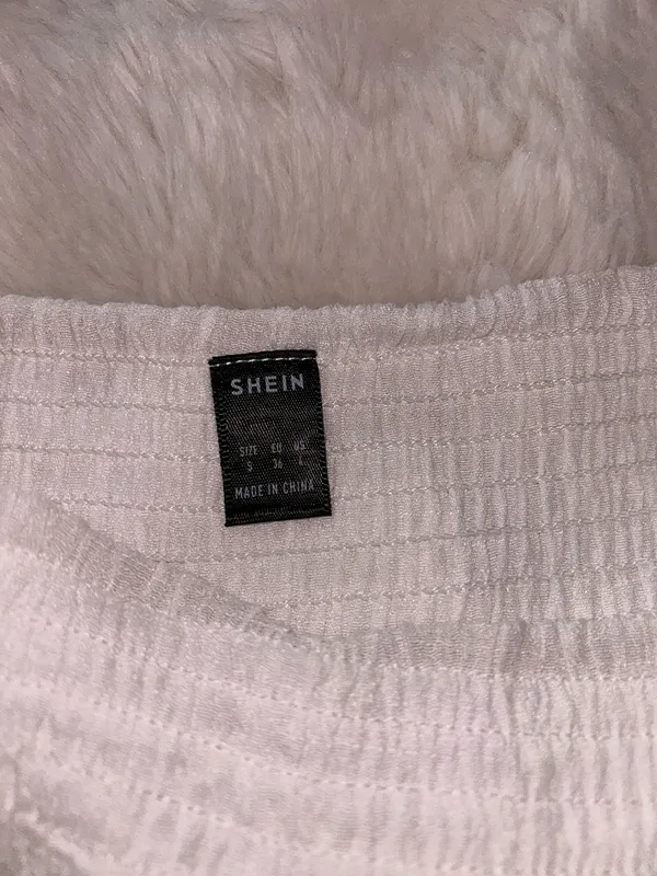 SheIn NWOT Smocked High-Rise Flounce Mini White Skirt - Image 5