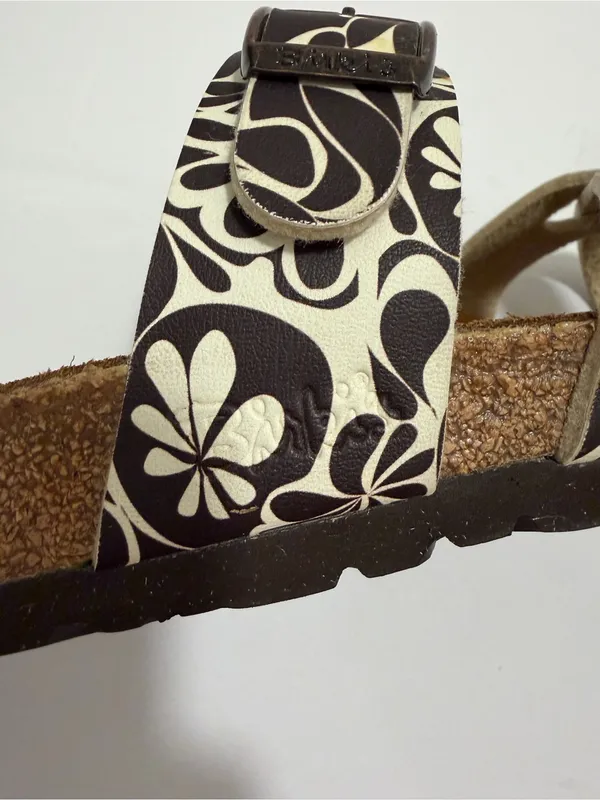 Birkenstock Salina Sandals Brown White Birkis Shoes Size 8 - Image 5