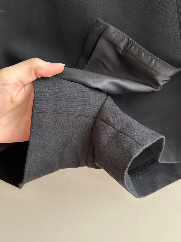 Commense High Waisted Satin Band Mini Skort, Black, Size XS - Image 9