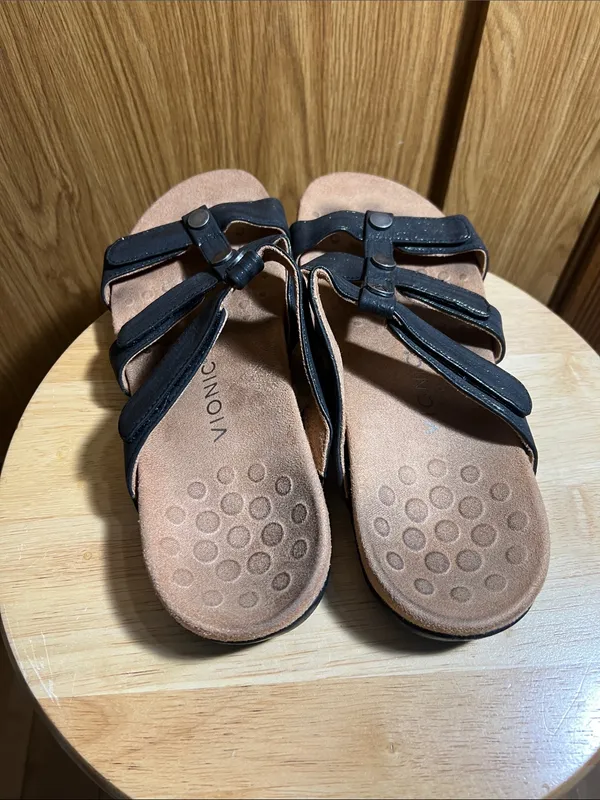 Vionic Black Triple-Strap Women's Sandals - Image 3
