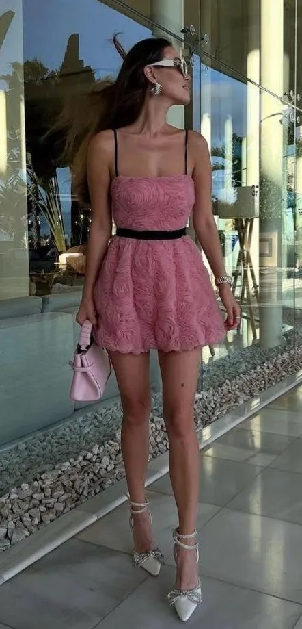 Zara dress mini bodycon floral tulle summer wedding party - Image 2