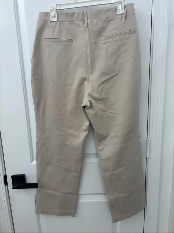 Quince ultra stretch ponte straight leg pants ecru large - Image 7