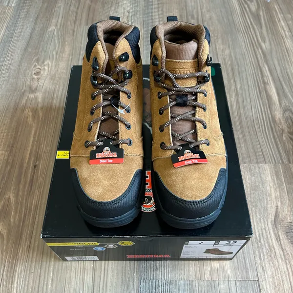 NEW Steel Toe Brahma Working Boots Brown Size 7 - Image 4