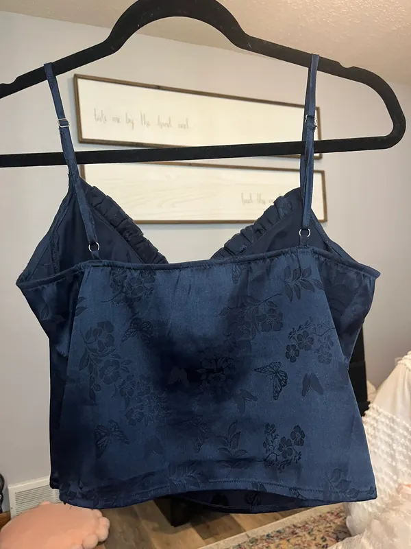 PacSun Flower Print Ruffle Bustier Top - Image 3