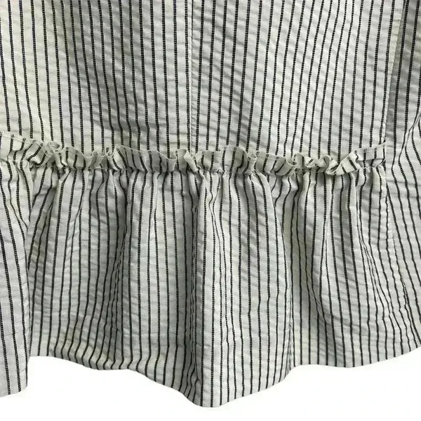 Ann‎ Taylor Loft Women's Blazer Jacket Ivory/White and Black Stripes Size 8 - Image 16