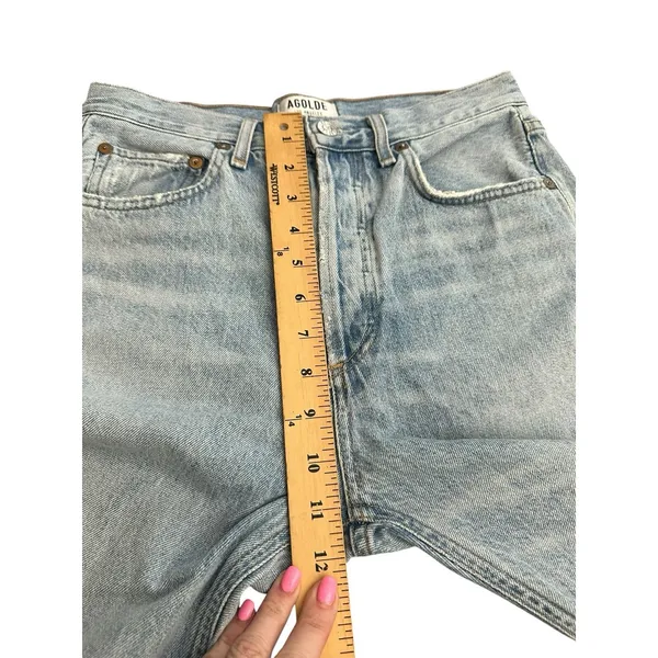 AGOLDE Jeans Women's Size 26 Button Fly High Rise 100%‎ Cotton Distressed #A5-8 - Image 5