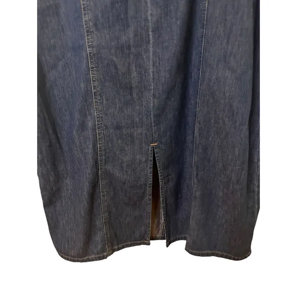 Old Navy Dark Blue Sleeveless Soft Denim Maxi Dress Women Sz 4 - Image 4