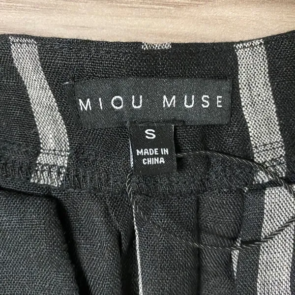 NWT Miou Muse Linen V-Neck Striped Dress - Small - Image 8