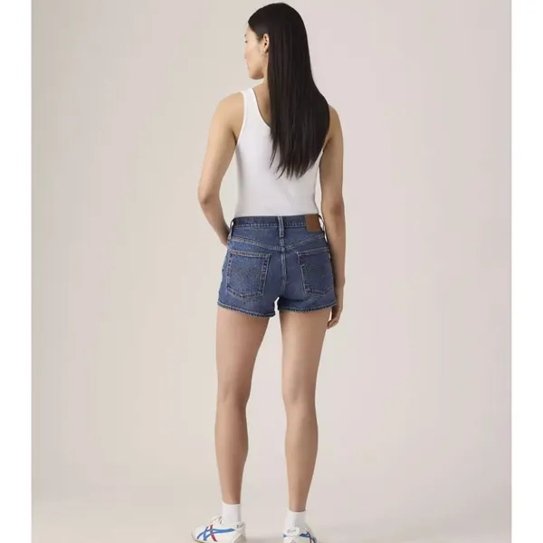 New Levi's 30 Premium 501 High Rise Women's Shorts Midnight Dark Wash Size 30 - Image 3