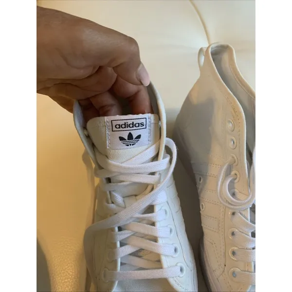 IOB Adidas Nizza Platform Women Size 10 White Canvas #FY2782 - Image 5
