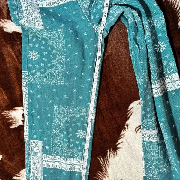 Paisley & Scarf Print Straight Leg Jeans - Image 4