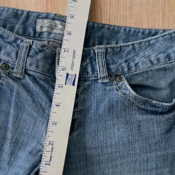 Aeropostale Y2K Low Rise Light Blue Slim Flare Jeans - Image 6