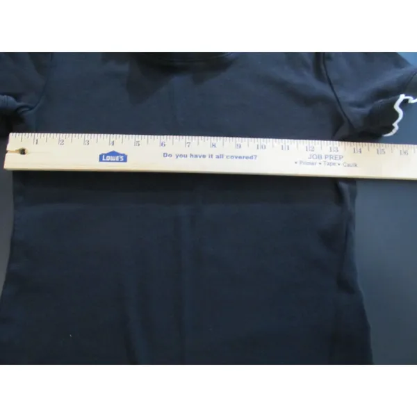 Tommy Hilfiger Lettuce‑Trim T‑Shirt Black White Trim Women’s Small Pre‑Owned - Image 5