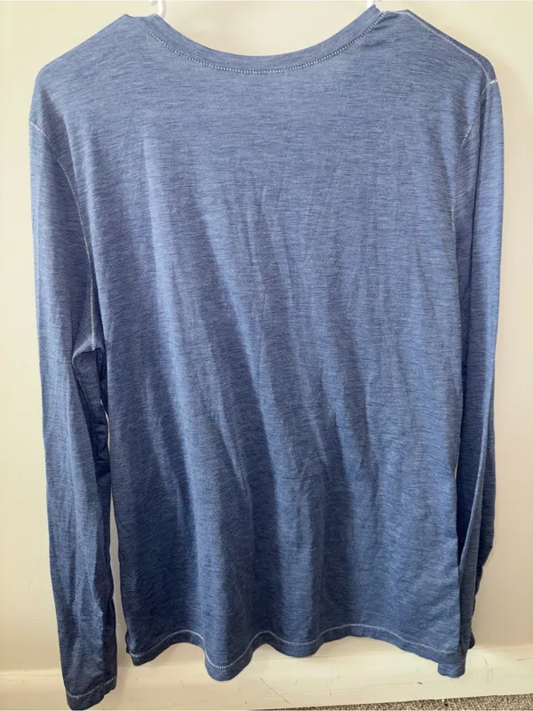 Long-Sleeve Crewneck Shirt - Blue - Image 2