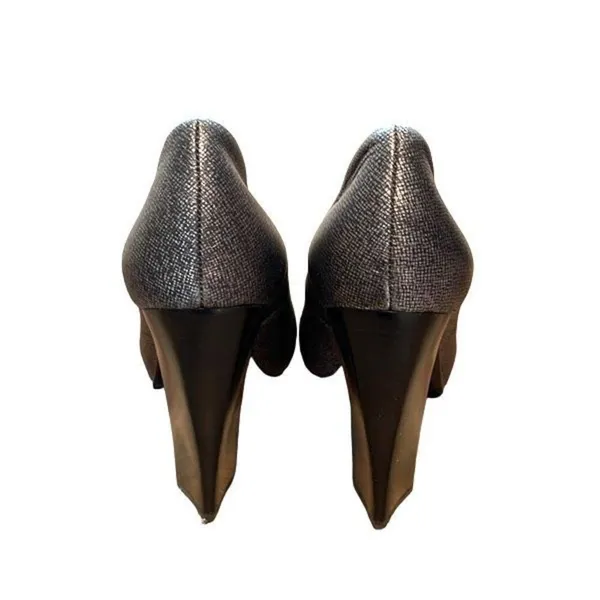 Calvin Klein Womens Elita Cosmopolitan Pump Heel‎ Shoes Metallic Silver Size 6.5 - Image 5