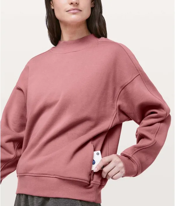 Pink Lululemon Chill On Pullover (Size 4) - Image 4