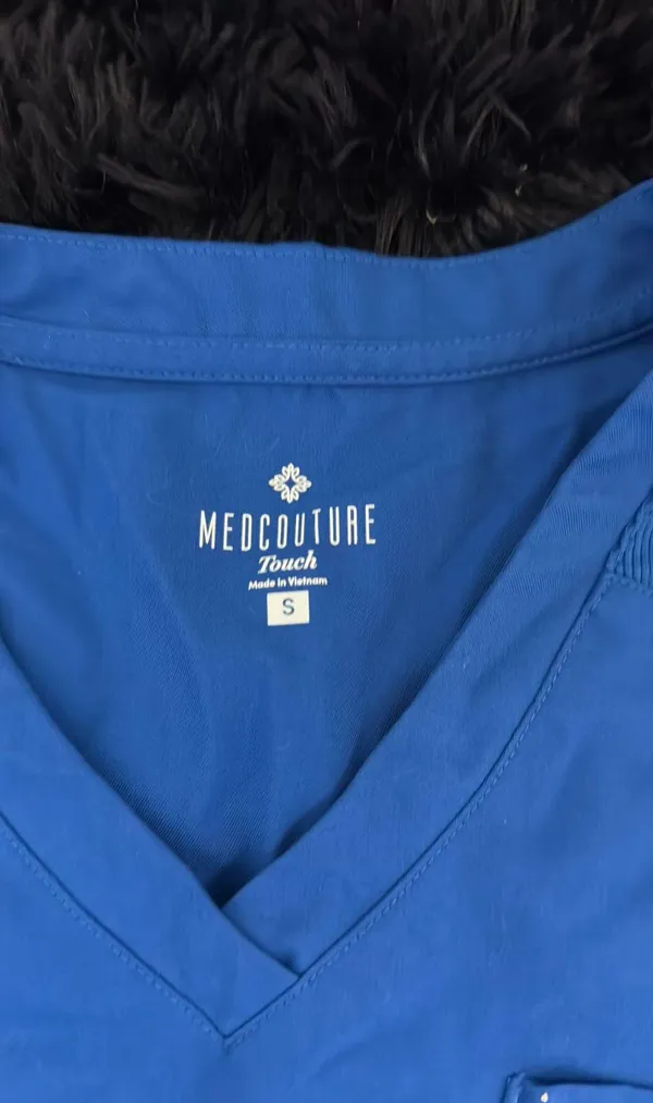 Med couture Blue Scrub Top - Image 2