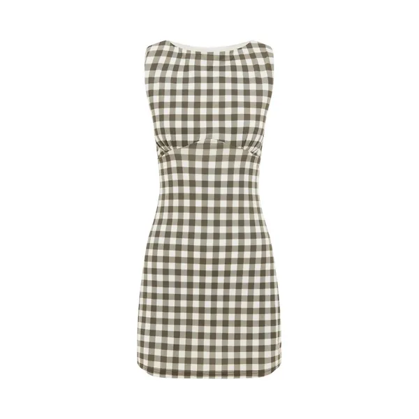 With Jean Cassia Dress Size XXS Gingham High Neck Mini - Image 9