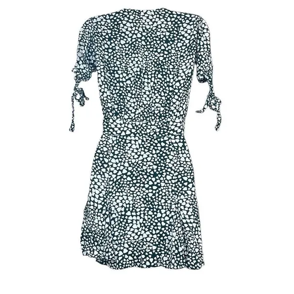 Anthropologie Rue Stiic XS Green White‎ Laguna Heart Print Button Up Mini Dress - Image 3