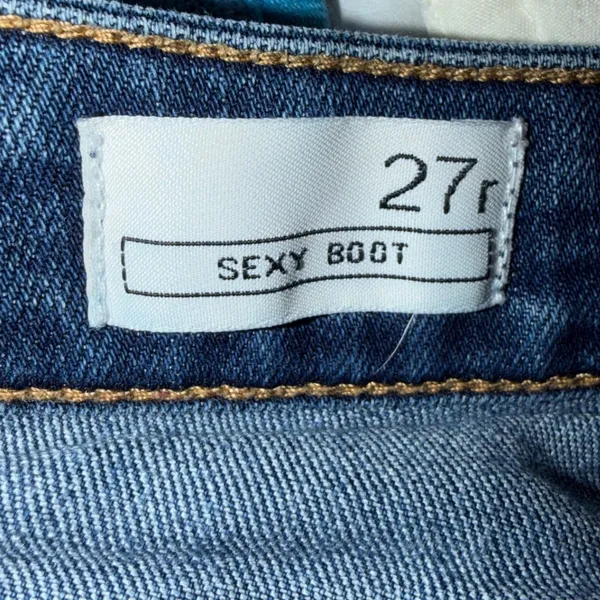 Gap 1969 Sexy Boot Jeans Medium Wash Blue Denim Bootcut Pants Size 27r 4/27 - Image 4