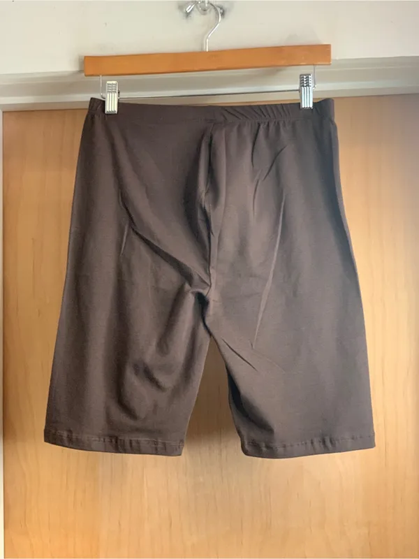 Zenana Brown Seamless High-Waist Shaping Bike Shorts Size-X-Large 90’S/Y2K - Image 4