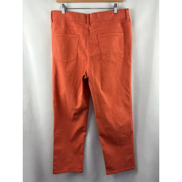 Women’s D&Co Size 14 Burnt Orange Straight Leg Pants - Image 3