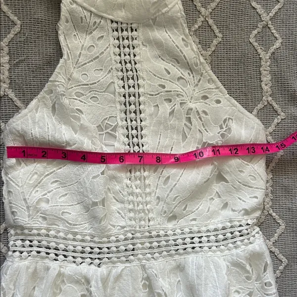 Elegant White Lace Halter Dress by EillyBazaar - Image 7