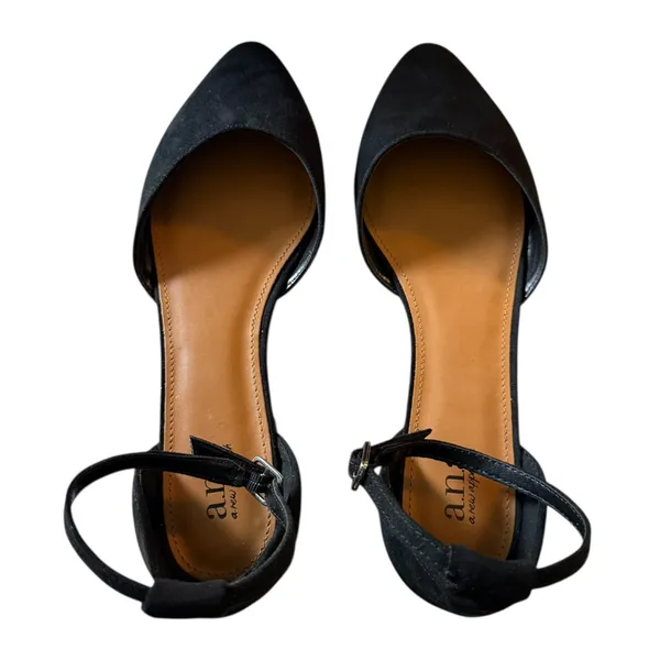ANA Black Ballet Flat Darrell Ankle Strap Sandals Size 9.5 - Image 4