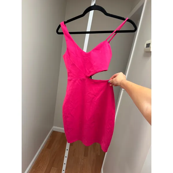 H:ours Revolve Lambert Mini Dress Hot Pink Size XS - Image 4