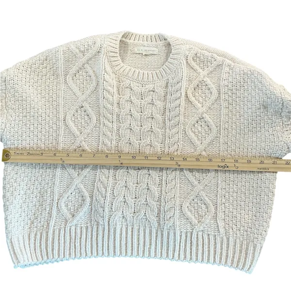 La Hearts‎ Cream Cable Knit Sweater - Image 4