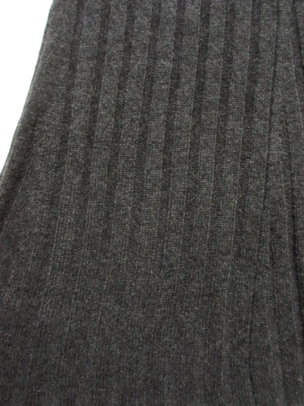 NWT Quince Mongolian Cashmere Wide-Rib Midi in Charcoal Sweater Dress XL - Image 6