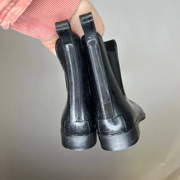 Nautica Shayna Black Rubber Chelsea‎ Rain Boots Womens Size 6 Ankle Booties - Image 4