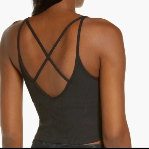 Vuori rib crop tank green Sleeveless V Neck Size XS - Image 7