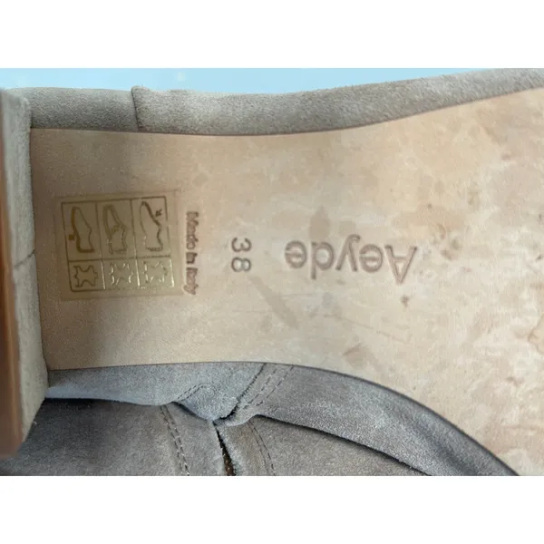 Aeyde Suede Ankle Boots Square Toe Block Heel Minimalist EU 38 US 7.5 8 - Image 3