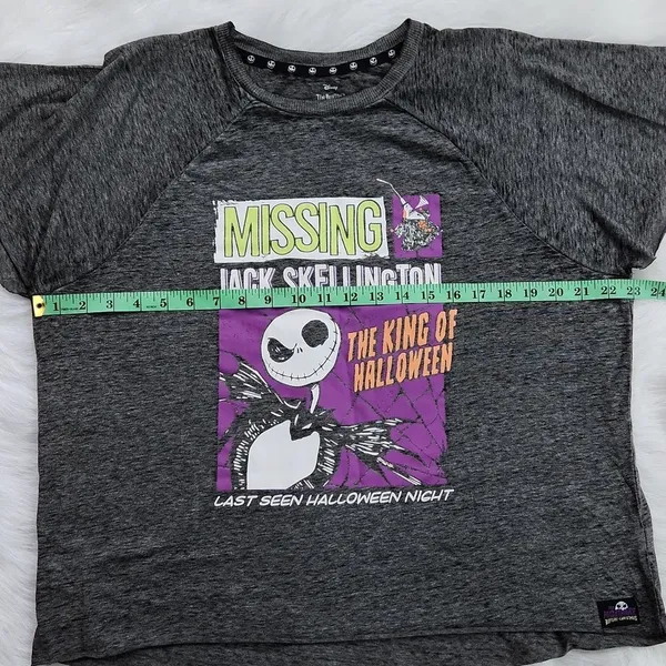 -301‎ The Nightmare Before Christmas Disney Grey Sleep T-shirt Medium - Image 5
