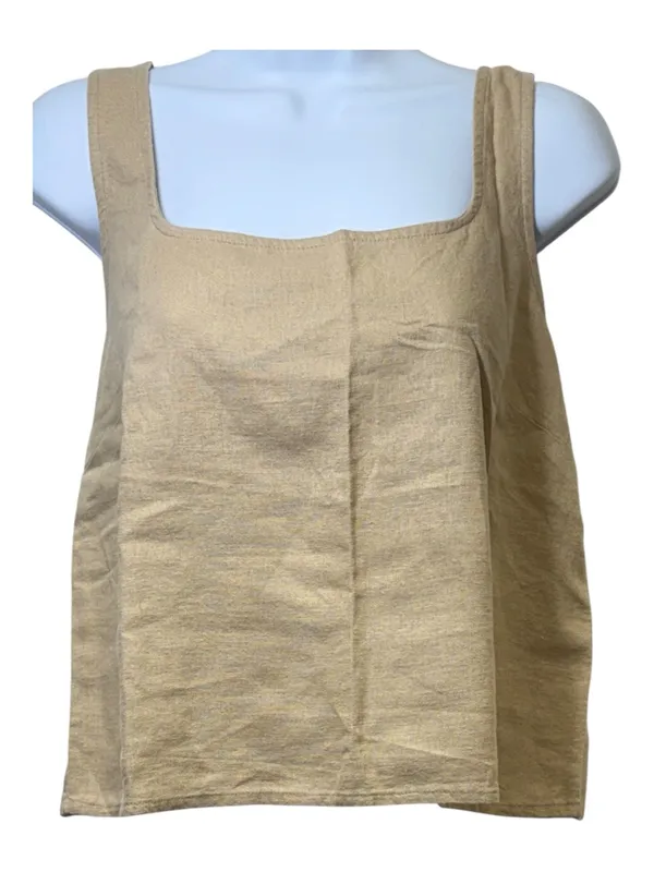 Express Summer-Blend Linen Square Neck‎ Tank Cream Size Medium NWT - Image 7