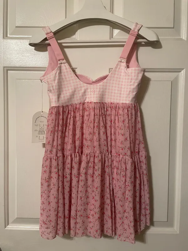 NWT! Popflex Target X Blogilates Sweetheart Babydoll Dress Gingham/Floral Size Small - Image 7