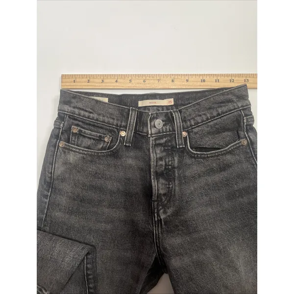 Levi’s Wedgie Grey Jeans Sz 25 Button Fly - Image 8