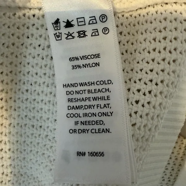 House of Harlow 1960 White Mesh‎ Swim Cover Up Mini Dress Boho Peasant Heavy M - Image 4
